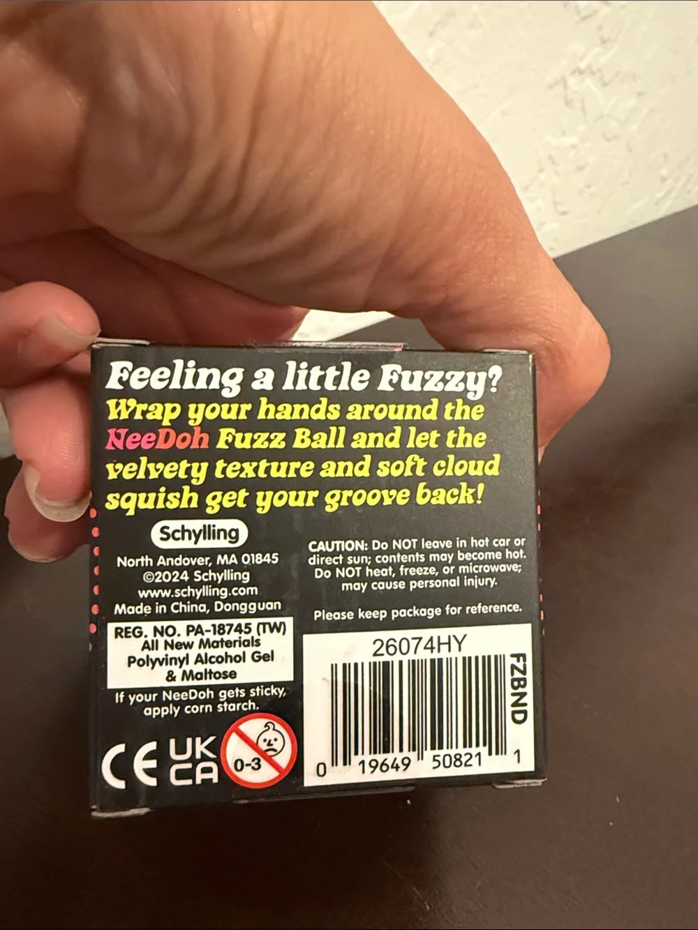 Needoh Fuzz Ball Velvet Squeeze - Orange